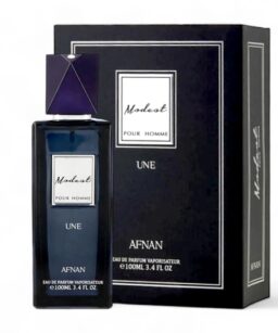 Elegant men's perfume bottle with matching box, ideal for fragrance lovers.