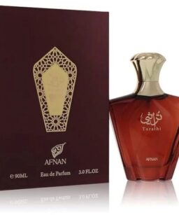 Afnan Turathi Brown men's perfume bottle with elegant packaging.