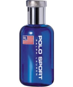 Polo Sport Ralph Lauren men's cologne in a blue bottle, ideal for wholesale fragrance buyers.