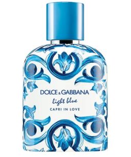 Dolce & Gabbana Light Blue Capri In Love men's cologne bottle.