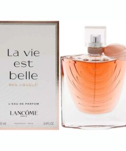 Perfume bottle and box for La Vie Est Belle Iris Absolu for women.