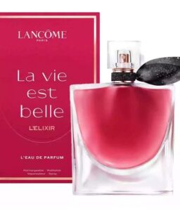 Perfume bottle of La Vie Est Belle L'Elixir for women, Lancôme fragrance.