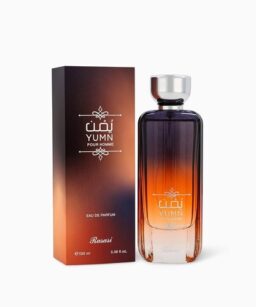 Yumn Rasasi men's fragrance with warm, spicy scent.
