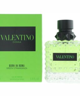 Valentino Donna Green Stravaganza perfume for women, fresh and vibrant fragrance in a stylish bottle.