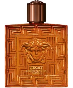 Versace Eros Najim men's cologne bottle with intricate design.