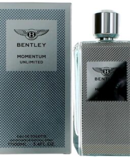Luxury Bentley fragrance for men, Momentum Unlimited perfume with sleek design.