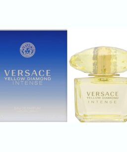 Versace Yellow Diamond Intense perfume bottle and packaging for luxury fragrances.