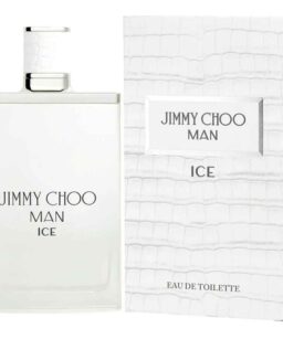 Jimmy Choo Man Ice perfume bottle with packaging, luxury men's fragrance.
