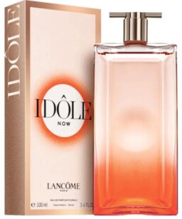 Luxury fragrance bottle for IDÔLE NOW by Lancôme, featuring a sleek pink gradient design.